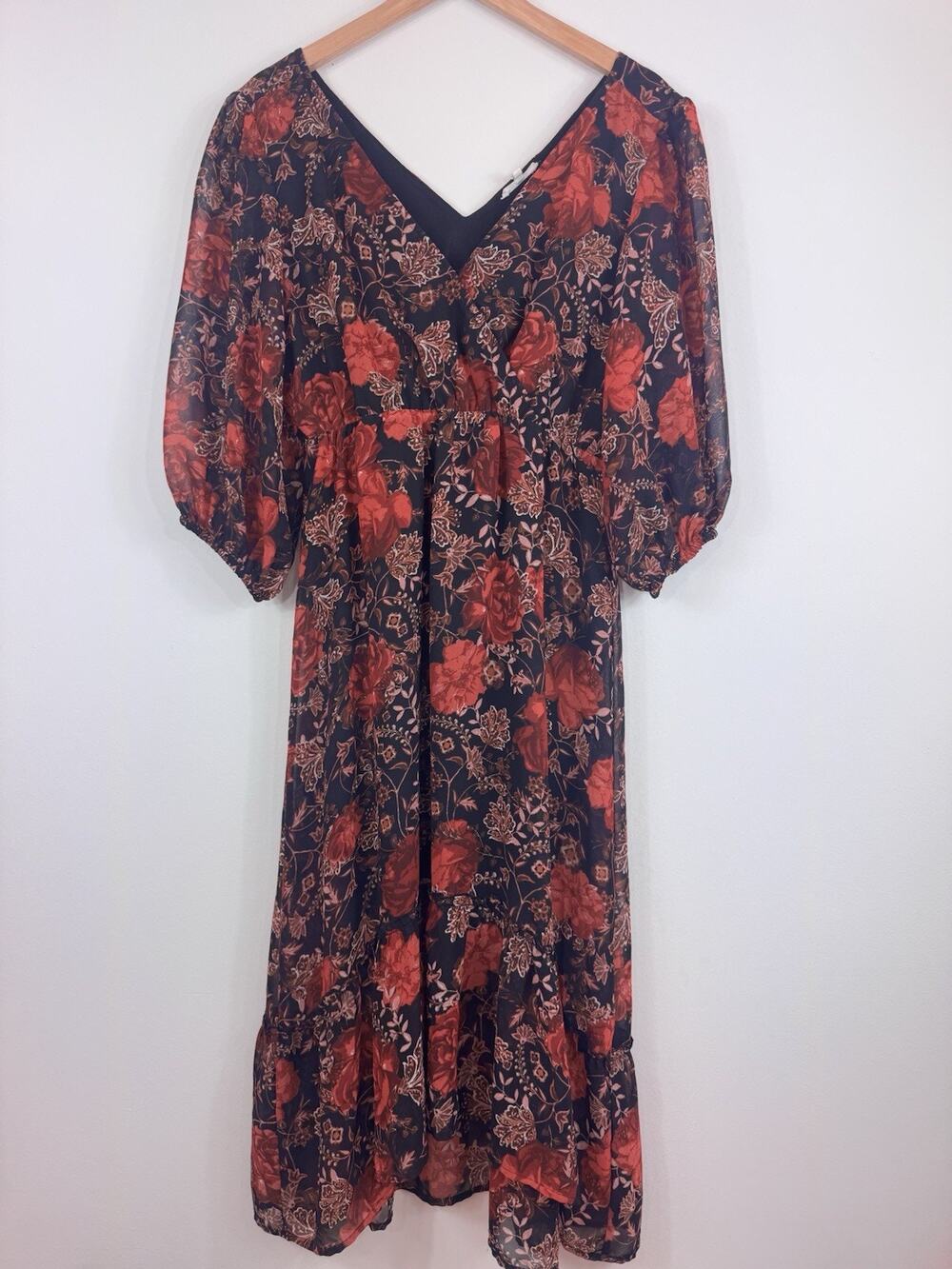 Women’s Floral Dress Small Maurice’s Whimsical Romantic Fairy Fall Warm Colors